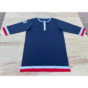 SECTION 119 Grateful Dead Dancing‎ Bear Henley Dress Women’s Blue SIZE LARGE